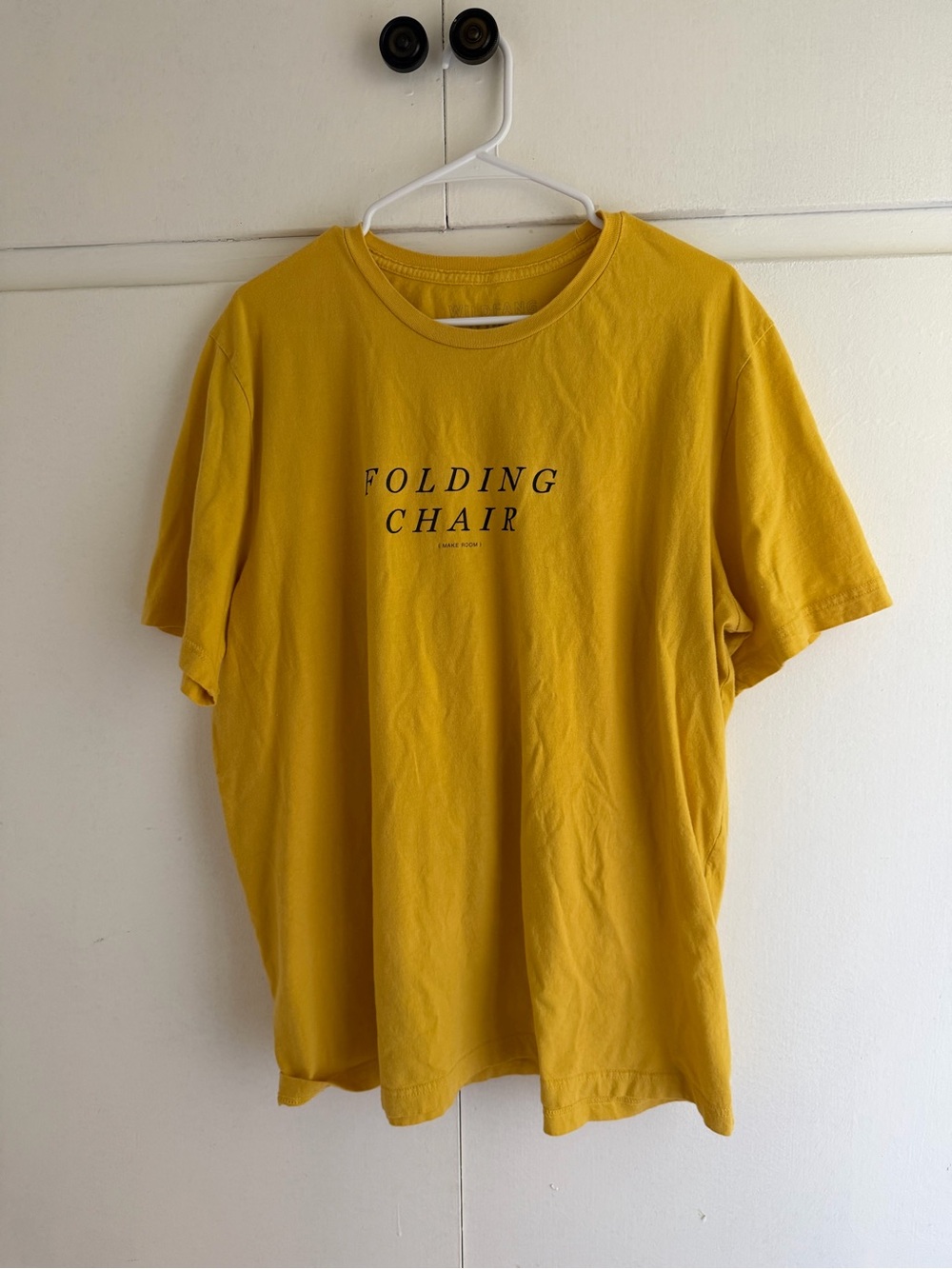 Wildfang Folding Chair (make room) Shirley Chisholm Tee Yellow T Shirt XXL